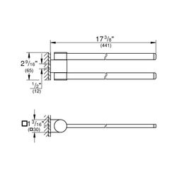 Grohe Selection Handtuchhalter schwenkbar nickel gebürstet 41063EN0... GROHE-41063EN0 4005176577895 (Abb. 1)