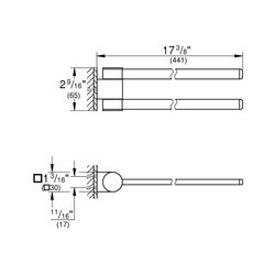 Grohe Selection Handtuchhalter schwenkbar nickel gebürstet 41063EN0... GROHE-41063EN0 4005176577895 (Abb. 1)