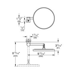 Grohe Selection Kosmetikspiegel hard graphite 41077A00... GROHE-41077A00 4005176578700 (Abb. 1)