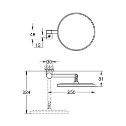 Grohe Selection Kosmetikspiegel nickel poliert 41077BE0... GROHE-41077BE0 4005176578656 (Abb. 1)