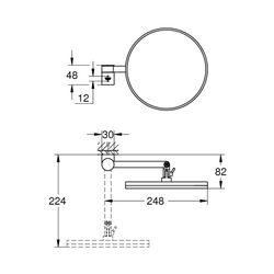 Grohe Selection Kosmetikspiegel nickel poliert 41077BE0... GROHE-41077BE0 4005176578656 (Abb. 1)