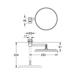 Grohe Selection Kosmetikspiegel nickel poliert 41077BE0... GROHE-41077BE0 4005176578656 (Abb. 1)