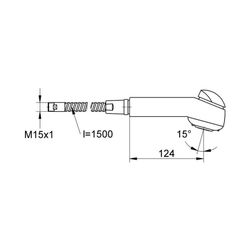 Grohe Doppelstrahl-Brause für Eichelberg Vento Spültischbatterie, Chrom, 44083626... GROHE-44083626 4037876011256 (Abb. 1)