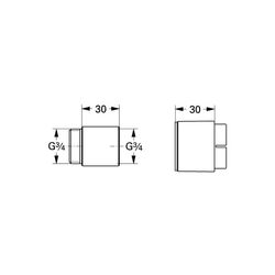 Grohe Verlängerungsset 30 mm chrom 46238000... GROHE-46238000 4005176111747 (Abb. 1)