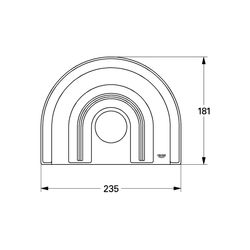 Grohe Rosette 181 x 235 mm chrom/mattchrom 47459IP0... GROHE-47459IP0 4005176090028 (Abb. 1)