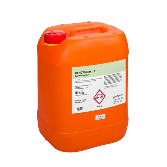 Grünbeck Spezialsäurelösung Geno-Baktox Rot, Grundkomponente I, 20kg, Orange, 170480
