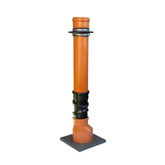 Grünbeck Rinnenablauf multiplex DN 65 mit aufgebautem PVC-Streichflansch