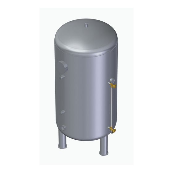 Grünbeck Druckwasserbehälter 750L, 6 bar, 800x1900mm, Stahl feuerverzinkt, 530535