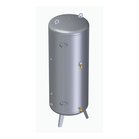 Grünbeck Druckwasserbehälter 1000L, 6 bar, 800x2400mm, Stahl feuerverzinkt, 530545