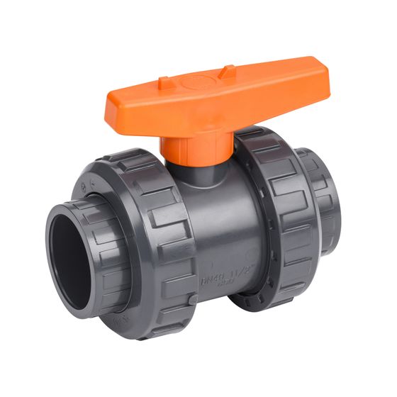 Grünbeck Kugelhahn S6 DN 40 mit Klebemuffen, PVC
