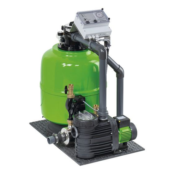 Grünbeck Geno-mat Filteranlage F 500 HK, WS, halbautomatisch, mit Kompaktwärmetauscher WT-K 42, 6/8cbm/h, 240430