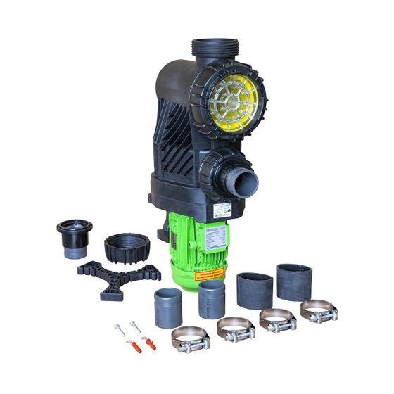 Grünbeck Umwälzpumpe Prime 30 mit flexiblen Anschlüssen, 24m3/h, 12mWS, DN 65, 400V, 1,5kW, Kunststoff glasfaserverstärkt