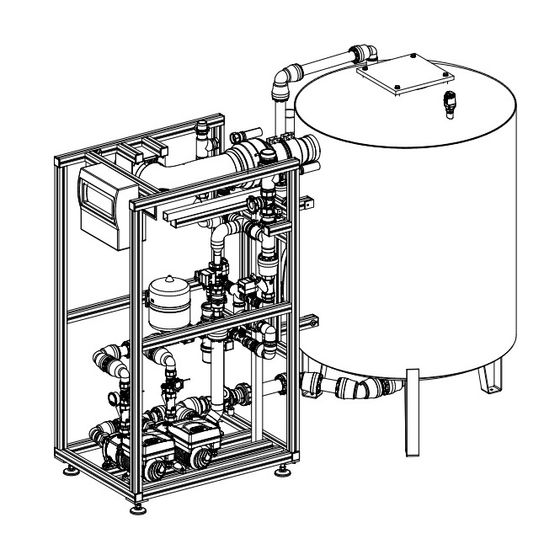 Grünbeck Oxidationsfilteranlage fermaliQ:MB10000, 10,0m3/h, DN 40/DN 65, 1340x2430x1930mm, 230V, Edelstahl/Aluminium