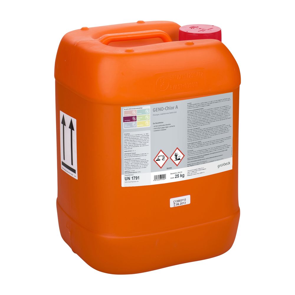 Grünbeck Desinfektionsmittel GENO-Chlor A Kanister-Inhalt: 25 kg (20 l)... GRUENBECK-210012 4031246015097 (Abb. 1)