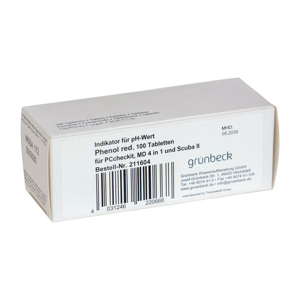Grünbeck Indikator Phenolred, 100 Tabletten... GRUENBECK-211604 4031246220668 (Abb. 3)