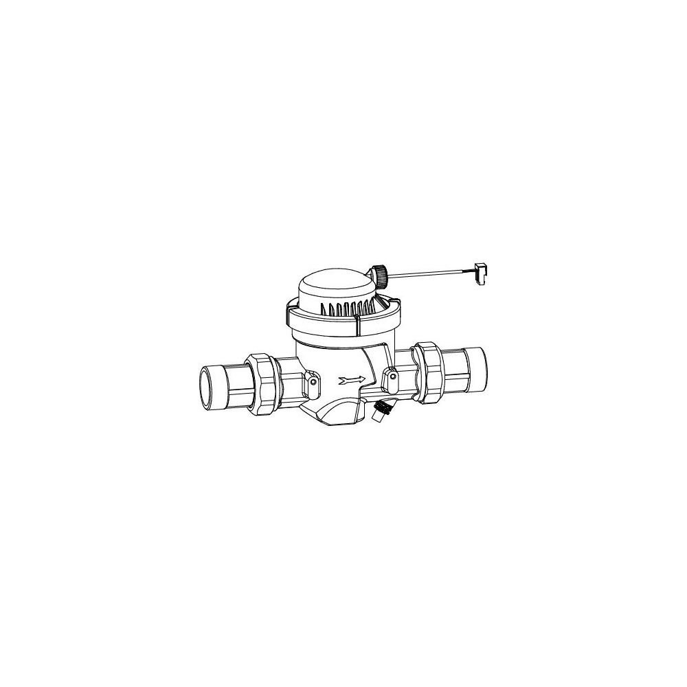 Grünbeck Wasserzähler DN 40 V1 aus Messing, 0,93l pro Impuls, QN 10, EX, IT... GRUENBECK-119804 4031246737180 (Abb. 1)