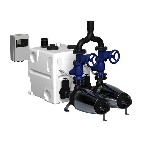 Grundfos Fäkalienhebeanlage Multilift MDV.80.80.60.2.51D/400, 900x1944x900mm 3x400V 6kW, 2945/min max. Förderhöhe 27,5m