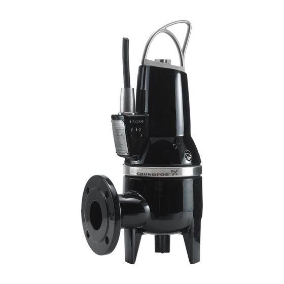 Grundfos Schmutzwasserpumpe Freistromlaufrad SLV.65.65.11.2.50B, 1,1kW 6 bar, bis 65mm max. Förderhöhe 9,5m