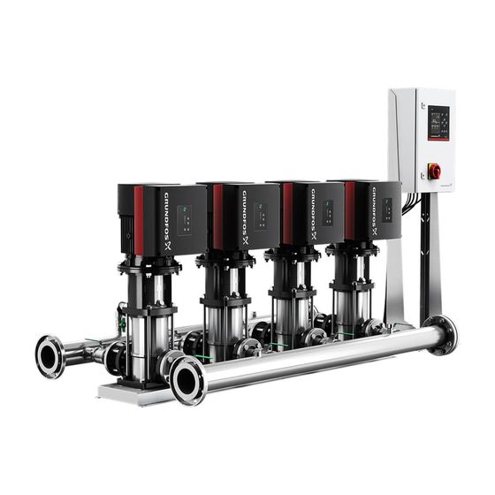 Grundfos Druckerhöhungsanlage Hydro MPC-E 4 CR 64-4-2, 1800x1390mm 37kW 16 bar max. Förderh. 143,8m max. Volumenstrom 276m3/h