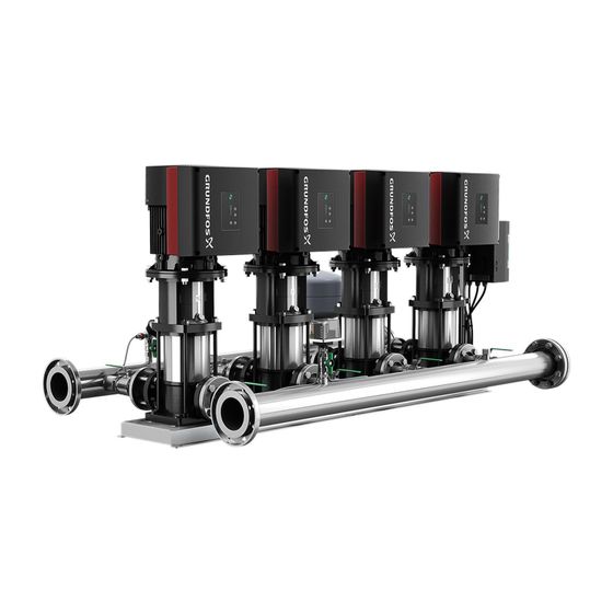 Grundfos Druckerhöhungsanlage Hydro Multi-E 4 CRIE 15-7, 1126x1184mm 7,5kW 16 bar max. Förderh. 143m max. Volumenstrom 121m3/h