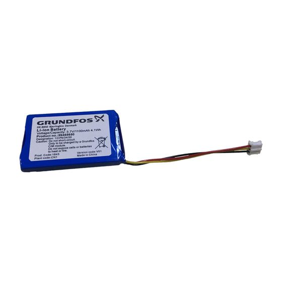 Grundfos Steuer- und Regelsystem Batterie, Lithium-lonen-Akku 3,7V 1100mAh