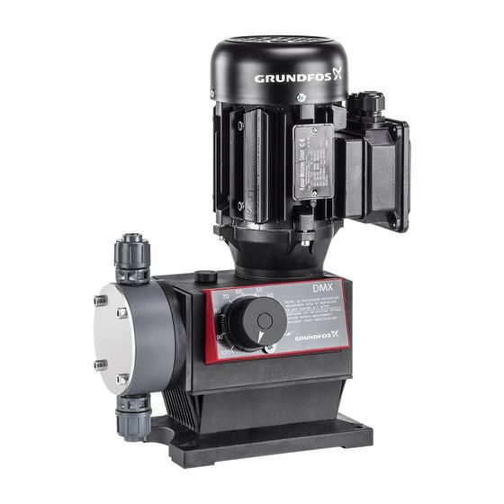 Grundfos Mechanische Dosierpumpen DMX 27-10 AR-PVC/V/C-S-G1U2U2FEMNG, 90W 220V max. Arbeitsdruck 10 bar, Volumenstrom 27l/h