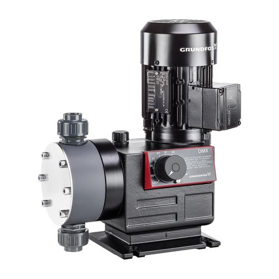 Grundfos Mechanische Dosierpumpen DMX 765-3 B-PVC/E/SS-X-E1KKXEMAG, 400W 230V max. Arbeitsdruck 3 bar, Volumenstrom 765l/h