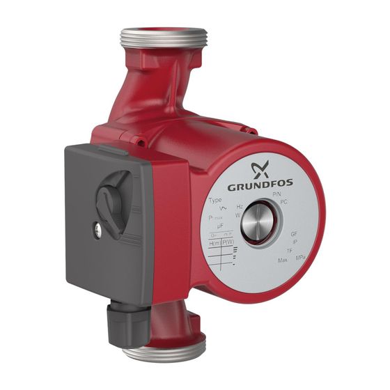Grundfos Zirkulationspumpe UPS 25-40 N, 10 bar Einbaulänge 180mm max. Förderhöhe 4m Volumenstrom 1,67m3/h