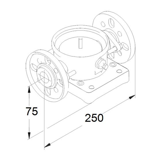 Grundfos Flansch DN 32/25 PN25 EPDM, Zubehör für FlexiClamp-Basis