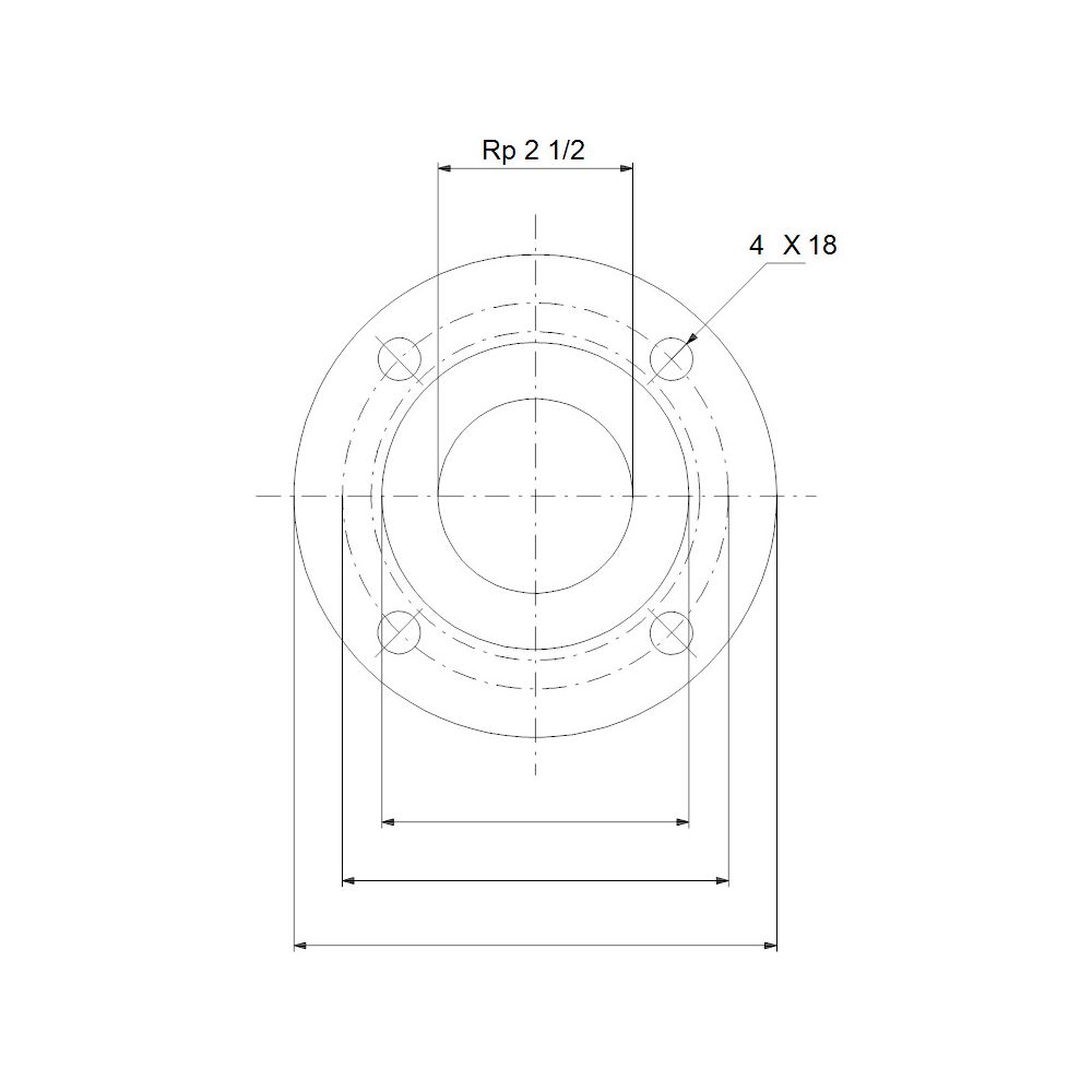 Grundfos Gewindeflansch FLA-Gew DN 32/R 1 1/4" PN10/16... GRUNDFOS-00ID7617 5700392053411 (Abb. 3)
