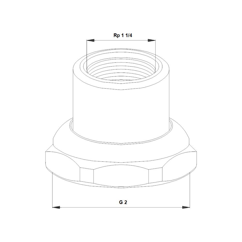 GRUNDFOS Zubehör für Umwälzpumpen Rohrverschraubungssatz G2xRp 1 1//4 Bz... GRUNDFOS-505535 5700390239886 (Abb. 3)
