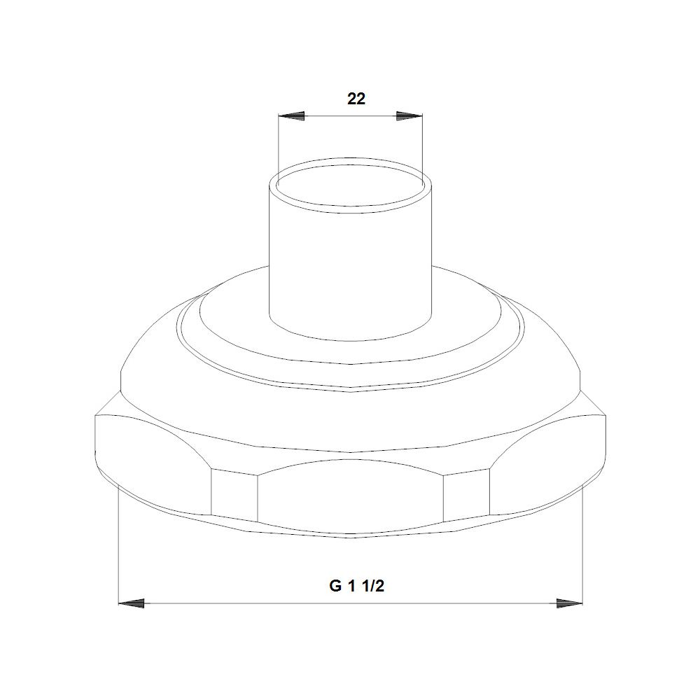 Grundfos Lötstutzensatz D28 MS G 1 1/2" mit Dichtung, Mechanisches Zubehör... GRUNDFOS-529979 5700390862466 (Abb. 3)
