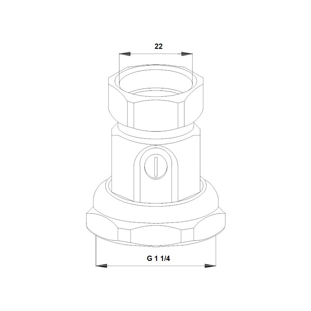 Grundfos Kugelventilsatz mit ÜM G 1 1/4"x22mm, Zubehör für Umwälzpumpen... GRUNDFOS-519801 5708601054648 (Abb. 3)
