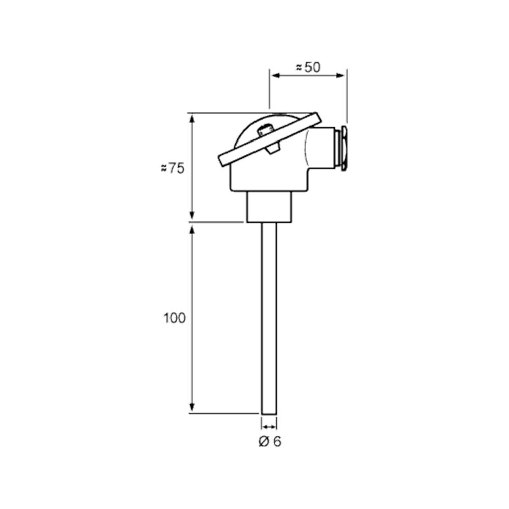 Grundfos Temperatursensor Geber-Temp. PT100 TA(0)25... GRUNDFOS-96432591 5700393418899 (Abb. 3)