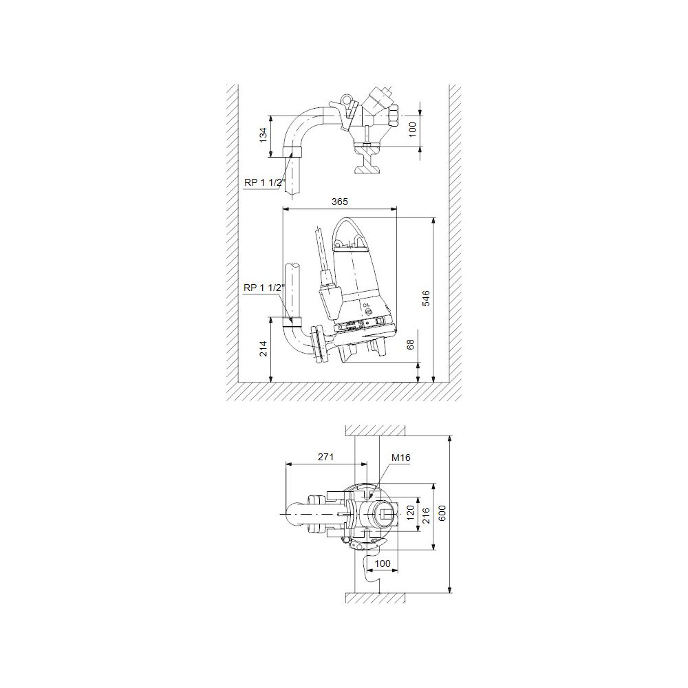 Grundfos Abwasserpumpe mit Schneidwerk SEG.40.09.2.50B, 0,9kW 3x400V 6 bar max. Förd... GRUNDFOS-96075897 5700394850698 (Abb. 3)