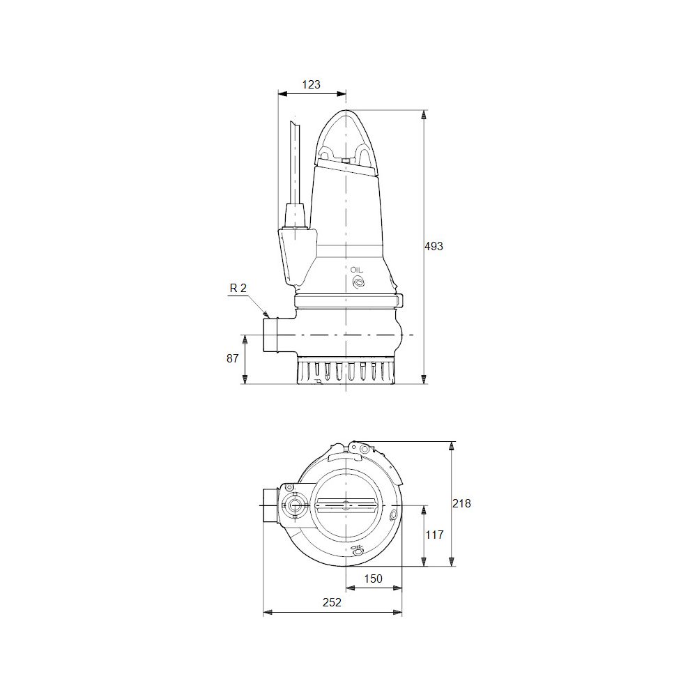 Grundfos Schmutzwasserpumpe DP10.50.09.EX.2.1.502, 1x230V 0,9kW 6 bar, max. Förderhö... GRUNDFOS-96104201 5700396852676 (Abb. 3)