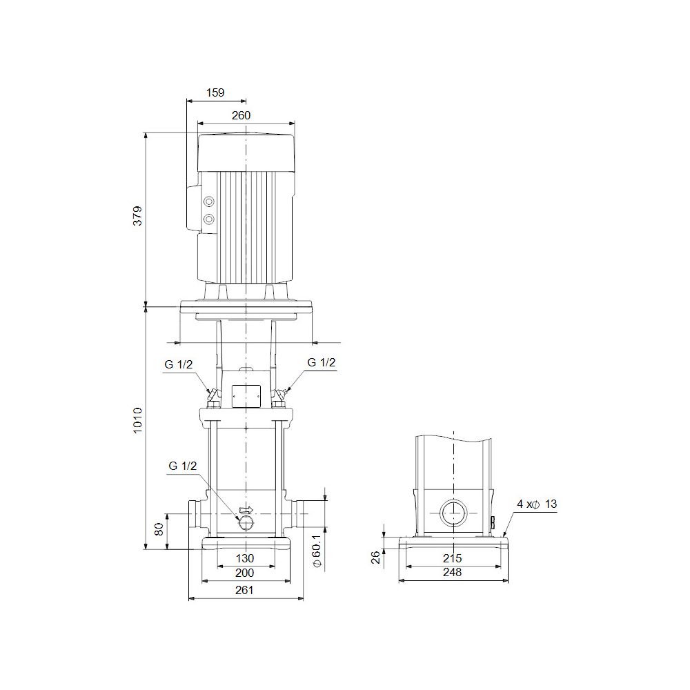 GRUNDFOS Vertikale Kreiselpumpe CRN10-21 SF-P-G-V-HQQV 3x400V 7,5kW... GRUNDFOS-96512201 5700396599137 (Abb. 3)