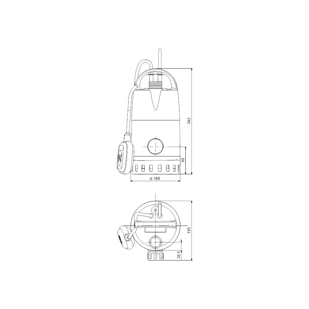 Grundfos Kellerentwässerungspumpe Unilift CC-9 A1, 0,47kW 1x230V, max. Förderhöhe 9m... GRUNDFOS-96280970 5700830761403 (Abb. 3)