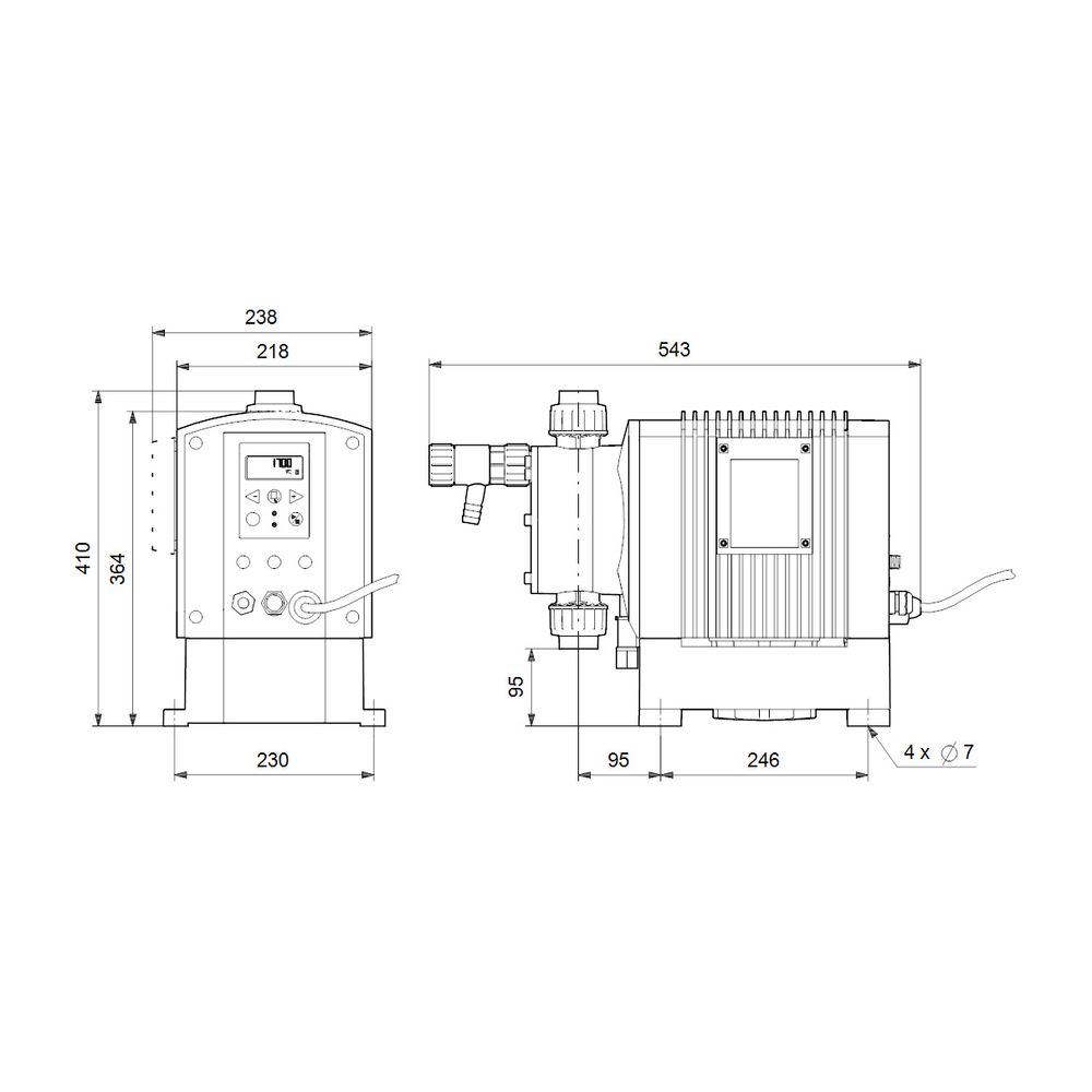 Grundfos Digitale Membrandosierpumpe DME 940-4 AR-PP/V/G-F-31A2A2F, 240W max. Betrie... GRUNDFOS-96524960 5700396944746 (Abb. 3)