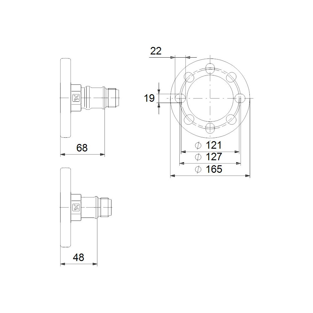 Grundfos Flanschsatz DN 50 NPT 2" für CM15-CM25, Zubehör für Kreiselpumpen... GRUNDFOS-96904714 5700313389001 (Abb. 3)