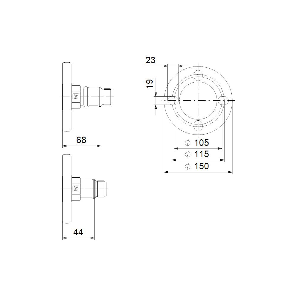 Grundfos Flanschsatz DN 40 NPT 1 1/2" für CM10, Zubehör für Kreiselpumpen... GRUNDFOS-96904711 5700313388974 (Abb. 3)