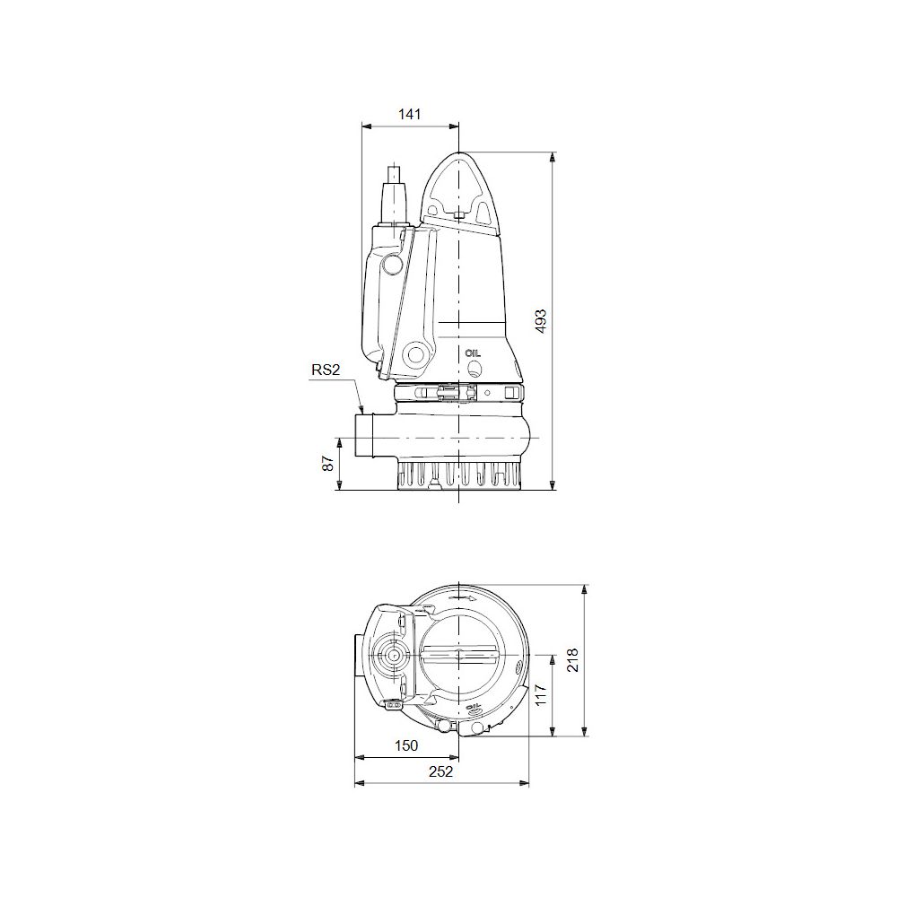 Grundfos Schmutzwasserpumpe DP10.50.15.E.2.50B, 3x400V 1,5kW 6 bar, max. Förderhöhe ... GRUNDFOS-96877503 5700312521389 (Abb. 3)