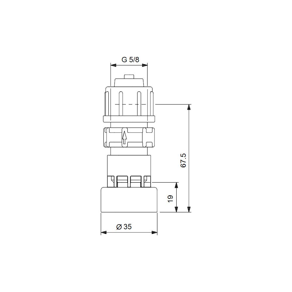 Grundfos Fußventil FV-NL-G5/8 PE/T/C U2, Zubehör für Dosierpumpen... GRUNDFOS-98070952 5710628437700 (Abb. 3)