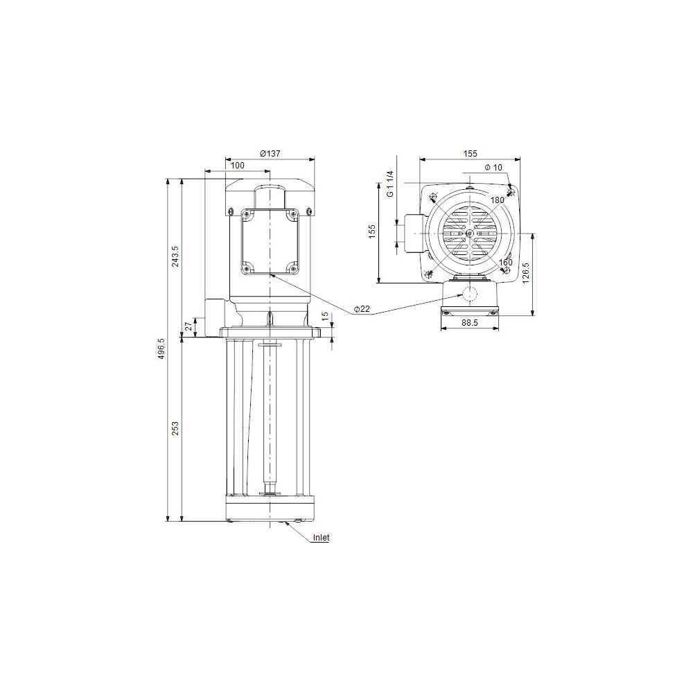 Grundfos Eintauchpumpe MTA 120-250 A-W-A-B, 3x230/400V 2920/min... GRUNDFOS-97989293 5710627482213 (Abb. 3)