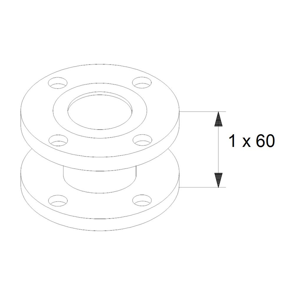 Grundfos Ausgleichsstücksatz A50-60 DN 50 PN10, Zubehör für Umwälzpumpen... GRUNDFOS-549824 5700390882907 (Abb. 3)