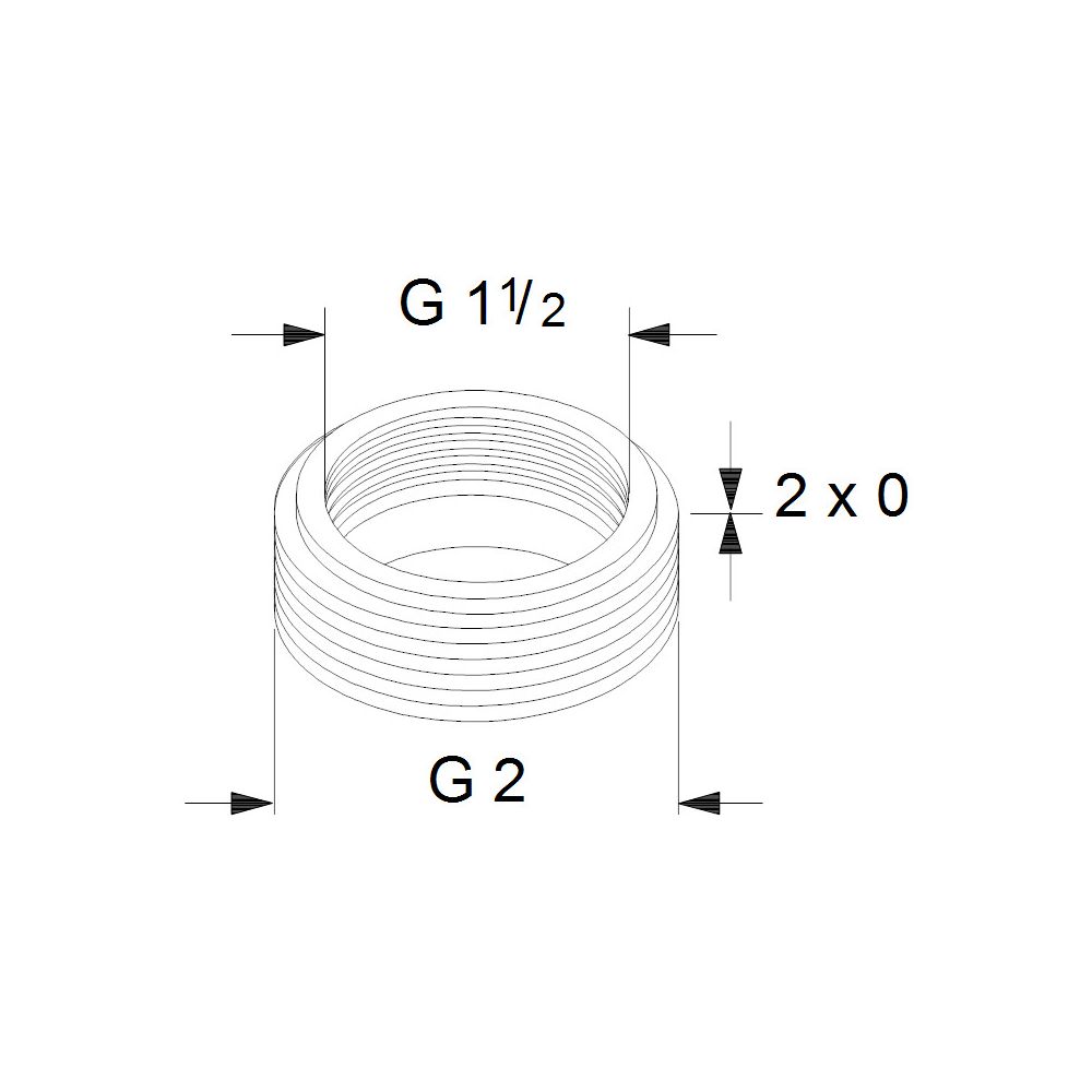 Grundfos Ausgleichsstücksatz A6 1 1/2"x2", Zubehör für Umwälzpumpen... GRUNDFOS-535045 5700390863821 (Abb. 3)