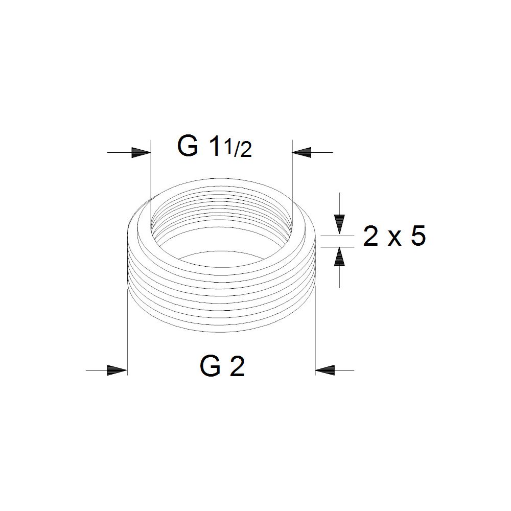 Grundfos Ausgleichsstücksatz A7 1 1/2"x2" 2x5, Zubehör für Umwälzpumpen... GRUNDFOS-535046 5700390863876 (Abb. 3)