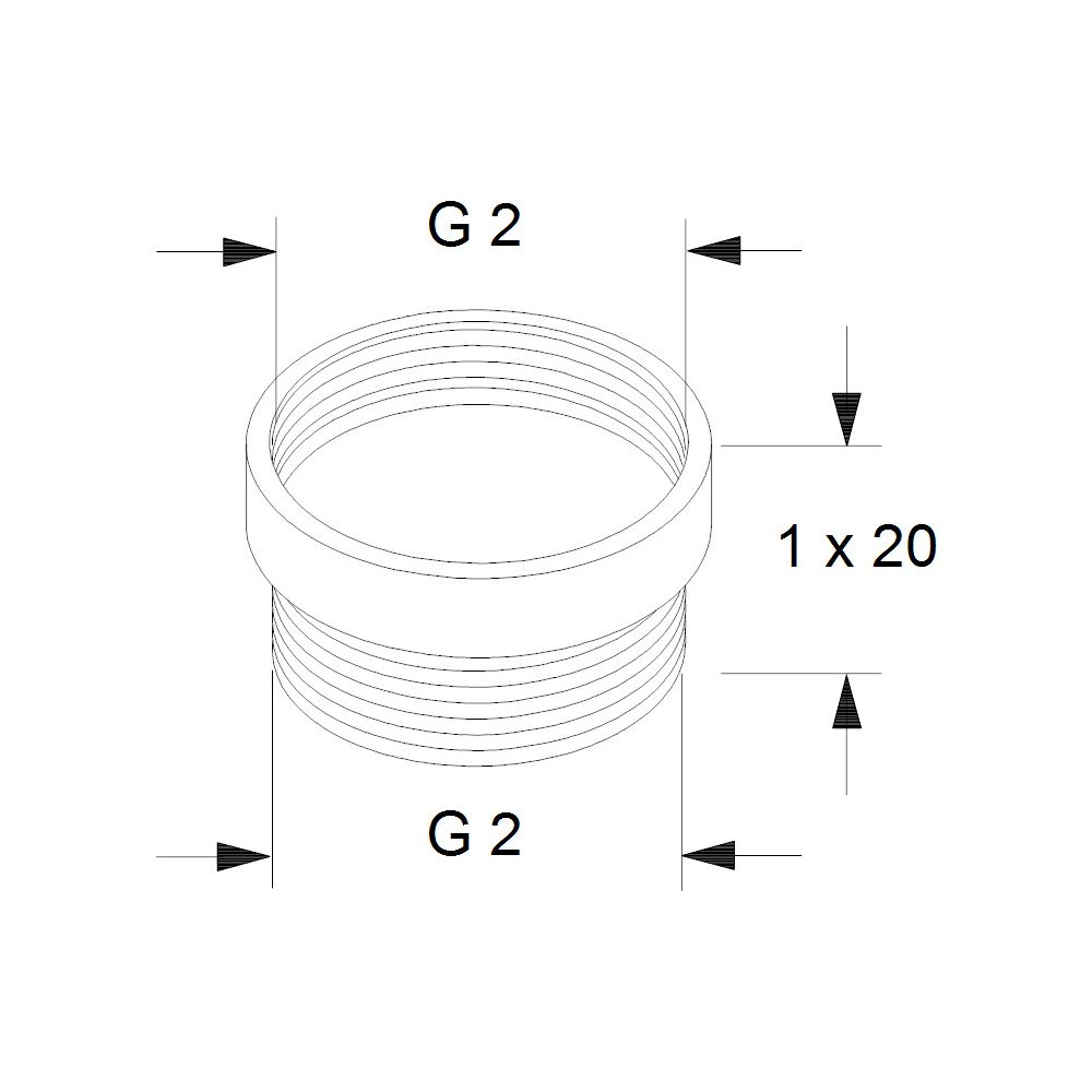 Grundfos Ausgleichsstücksatz A9 2"x2" 1x20, Zubehör für Umwälzpumpen... GRUNDFOS-535048 5700390863951 (Abb. 3)