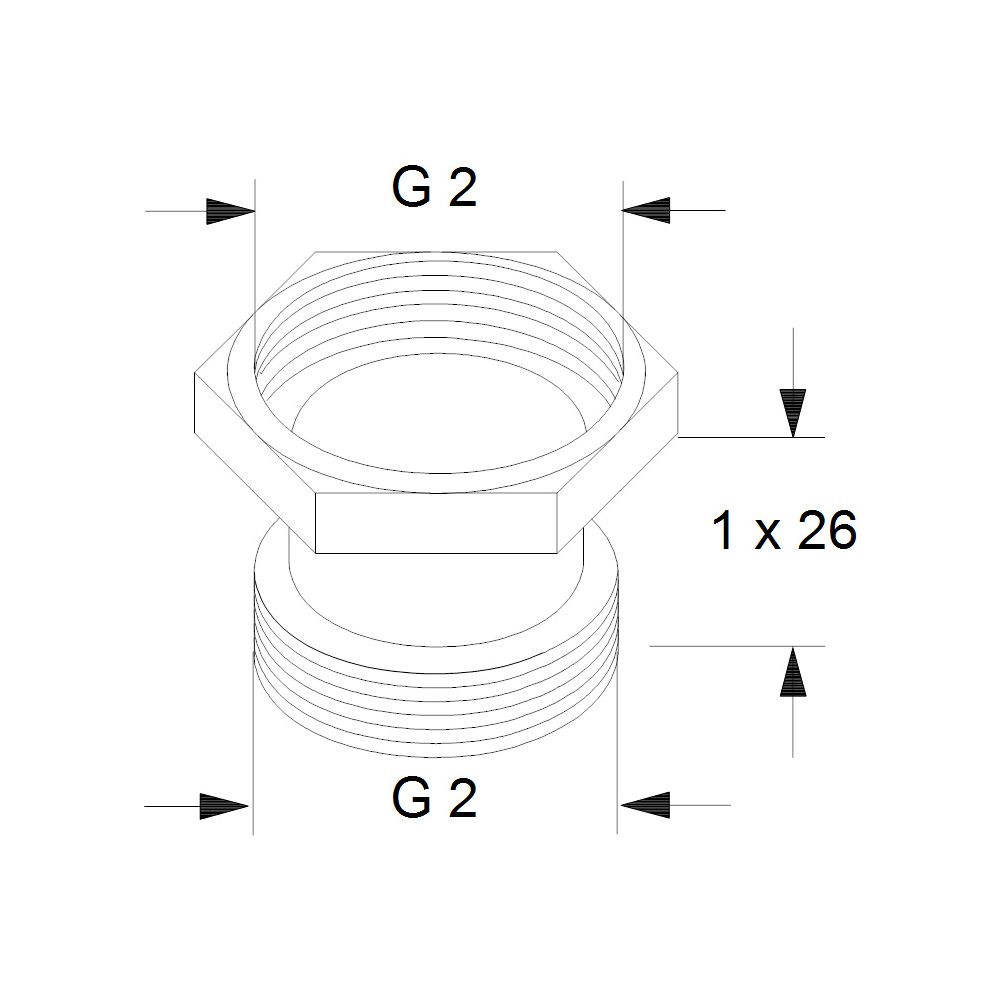 Grundfos Ausgleichsstücksatz A10 2"x2" 1x26, Zubehör für Umwälzpumpen... GRUNDFOS-535049 5700390863999 (Abb. 3)