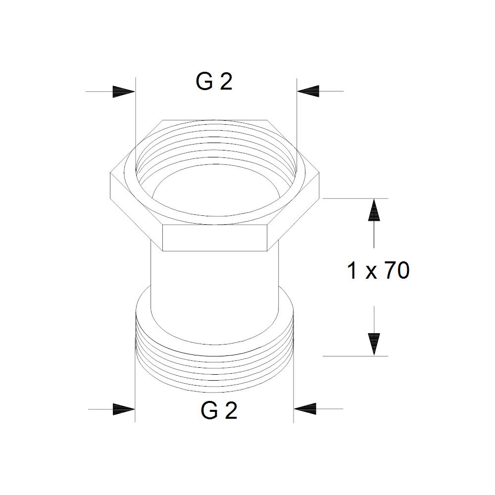 Grundfos Ausgleichsstücksatz A11 2"x2" 1x70, Zubehör für Umwälzpumpen... GRUNDFOS-535050 5700390864026 (Abb. 3)